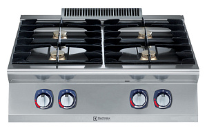 Electrolux Professional E7AAKTAOMEI Modulare Großküchengeräteserie 700XP Gas-Tischherd mit 4 Flammen je 5,5 kW (Code 371401)
