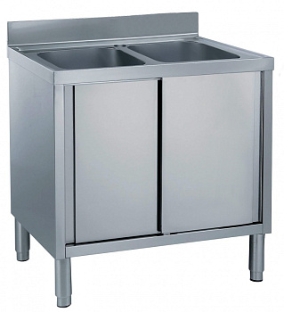 Electrolux Professional ML2S1017 SPÜLENSCHRANK, 2 BECKEN 400X500, 1000 MM (Code 133041)