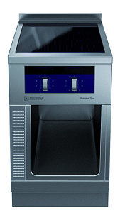 Electrolux Professional MCJBEBE1AO Modulare Großküchengeräteserie thermaline 90 - Vollflächen-Induktionskochfeld auf offenem Unterbau, 2 Zonen, einseitig bedienbar mit Aufkantung - H2 - H=700 (Code 589688)