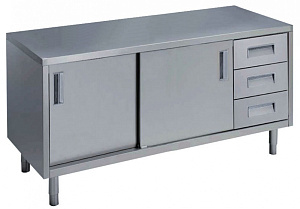 Electrolux Professional MTA1600DXP TISCH, 3 SCHUBL. RE., 2 SCHIEBETÜ. 1600 (Code 132689)