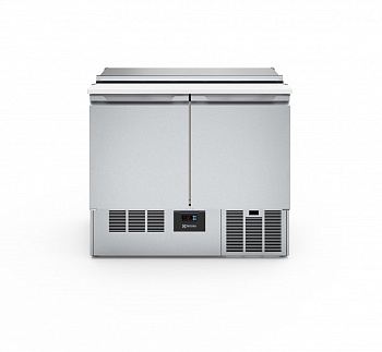 Digital Undercounter Refrigerated Counter Saladette - 250lt, 2 Doors with lid and chopping board (R290) (Code 725107)