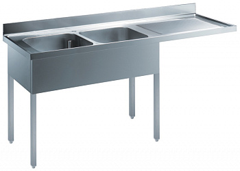 SINK UNIT FOR DW 2BOWLS R/H DRAINER 2000 (132533)