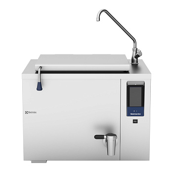 Electrolux Professional PBEN30SCCM Thermaline Dampf Rechteck-Kochkessel, 300lt für Hygienesockelaufstellung, freistehend mit Mischbatterie (Code 586637)