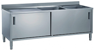 Electrolux Professional MLA1826SXP SPÜLENSCHRANK, 2BECKEN+ABL.-BORD RE.1800 (Code 132709)