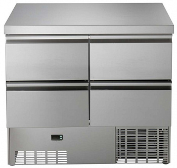 250L REF.TABLE(+2+10°)4 DRAWERS+AISI TOP (Code 728634)