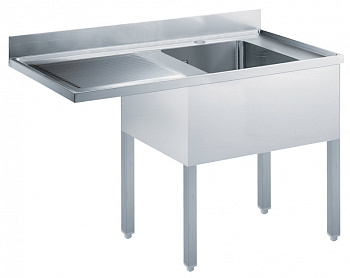 Eco Preparation 1400 mm Soaking Sink for Dishwasher with 1 Bowl - Left drain (Code 132935)