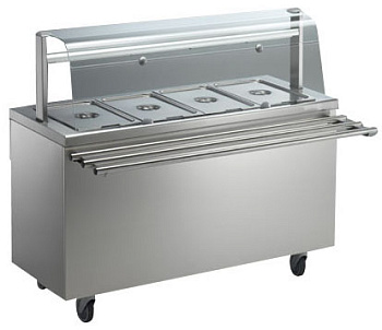 BAIN-MARIE UNIT 4GN+HOT CUPB.(S/S)1500MM (Code 320116)