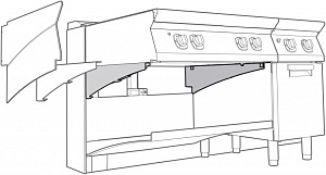 Electrolux Professional 2SUPPTC900 2 STÜTZSTANGEN FÜR 900 BODENFREIE GERÄTE (Code 206322)