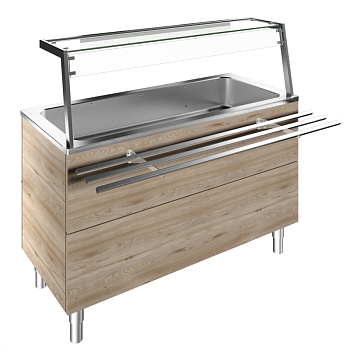REFRIGERATED WELL, STATIC, 4GN H=900MM OVERSHELF W/LED LIGHTS (CODE 322092)