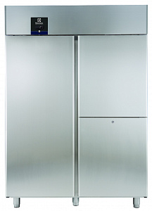 Electrolux Professional REX143FDF ecostore 1 Full + 2 Half Door Dual Digital Fish Refrigerator, 1430lt (-2/-6), AISI 304 - R290 (Code 725366)