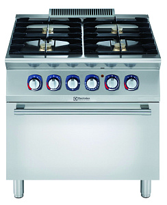 Electrolux Professional E7AAKTBCMEI Modulare Großküchengeräteserie 700XP 4-Flammen-Gasherd auf Elektroofen (Code 371402)