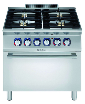 Electrolux Professional E7AAKTBCMEI Modulare Großküchengeräteserie 700XP 4-Flammen-Gasherd auf Elektroofen (Code 371402)