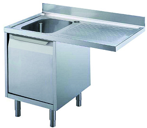 Electrolux Professional MARMDXN Standard Preparation 1200 mm Cupboard Sink for Dishwasher with 1 Bowl & Right Drainer (Code 132928)