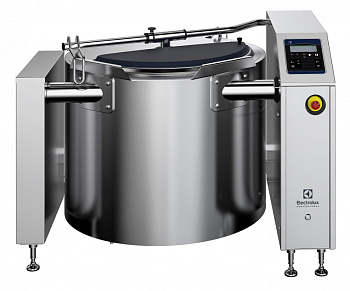 High Productivity Cooking Promix Electric Boiling Pan with Stirrer 300lt, 600mm tilting height, with feet (Code 232314)