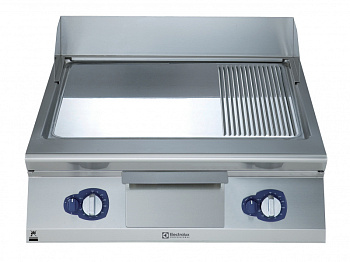 Modular Cooking Range Line 900XP Full Module Gas Fry Top, Smooth and Ribbed Polished Chrome Plate (Code 391587)