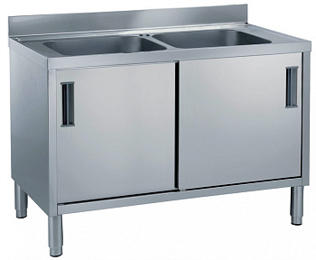 Electrolux Professional MLA1426P SPÜLENSCHRANK, 2 BECKEN 600X500, 1400 MM (Code 132707)