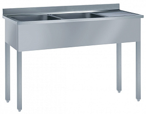 Electrolux Professional SL216D SINK UNIT 2 BOWLS & R/H DRAINER 1600MM (Code 132517)