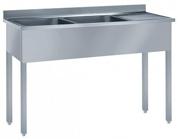 Electrolux Professional SL216D SINK UNIT 2 BOWLS & R/H DRAINER 1600MM (Code 132517)