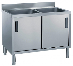Electrolux Professional MLA1225P SPÜLENSCHRANK, 2 BECKEN 500X500, 1200 MM (Code 132706)