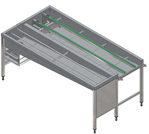 Electrolux Professional HSSA4LR AUTOM. SORTING TABLE,4 BASK.,L&gt R,2130 MM (Code 865063)