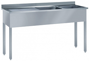 Electrolux Professional SL218S SINK UNIT 2 BOWLS & L/H DRAINER 1800MM (Code 132463)