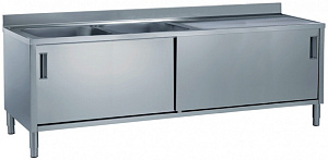 Electrolux Professional MLA2026DXP SPÜLENSCHRANK, 2BECKEN+ABL.-BORD RE.2000 (Code 132710)