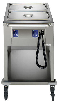 BAIN-MARIE TROLLEY OPEN TYPE-1 WELL-2 GN (Code 342102)