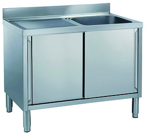 Electrolux Professional MLA1216SXN Standard Preparation 1200 mm Cupboard Sink with 1 Bowl & Left Drain (Code 132819)