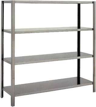 S/S SHELVING W/ 4 SOLID SHELVES 1370 MM (137003)
