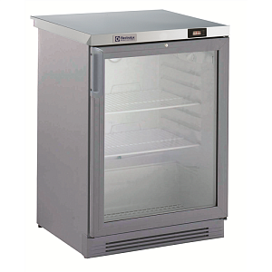 Electrolux Professional RUCR16G1V6 1-GLASS DOOR UNDERCOUNTER REFRIGERATOR 160L, +2+10°C, GREY-R600a (CODE 727789)