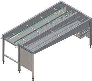 Electrolux Professional HSSA5RL AUTOM. SORTING TABLE,5 BASK.,R&gt L,2640 MM (Code 865068)