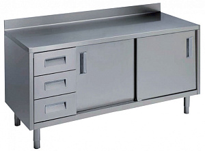 Electrolux Professional MTA1610SXP TABLE+UPST. 3 L/H DRAW.+2 SLIDING D.1600 (132696)