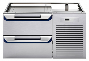 Electrolux Professional MA6HDAJOBO Modular Cooking Range Line thermaline 80 - 1000 mm Ref-freezer Base with 2 drawers, 1 Side, H=550 (R290) (Code 588483)