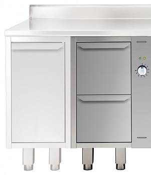 HOT CUPBOARD WITH 2 DRAWERS 500MM (121833)