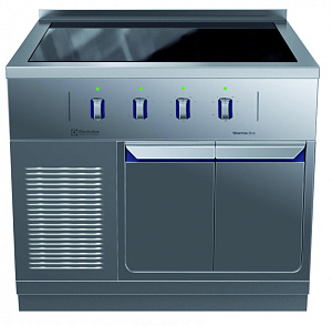 Electrolux Professional MBJDGBJ9AO Modular Cooking Range Line thermaline 85 - 4 Zone Full Surface Induction Top on Cupboard Base, 1 Side, Backsplash (H2) (Code 588447)