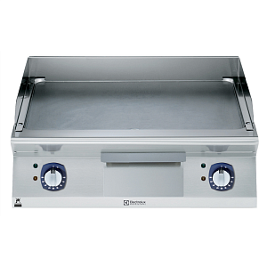 Electrolux Professional E7IIKDAOMEA ELECTRIC  FRY TOP-SMOOTH PLATE 800 MM-BRUSHED CHROME (CODE 371340)