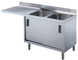 Electrolux Professional MLA2ST CUPB.SINK FOR DW 2 BOWLS+L/H DRAIN. 1800 (132714)