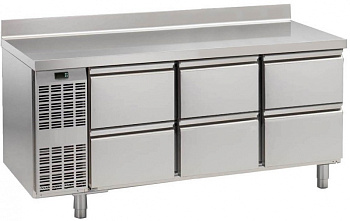 6x1/2 DRAWER REFRIGER.TABLE+SPLASHB. -2C (Code 728542)