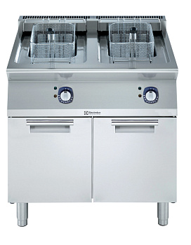Electrolux Professional E7FREH2FFN Modulare Großküchengeräteserie 700XP 2-Becken-Elektro-Friteuse, 14 l, freistehend (Code 371144)