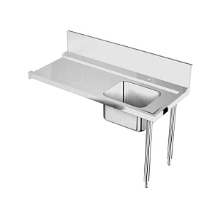 Electrolux Professional BHRPT6B16R Handlingsystem für Korbtransportmaschinen Vorspültisch mit Becken 600 x 500 mm, R > L, 1600 mm (Code 865408)