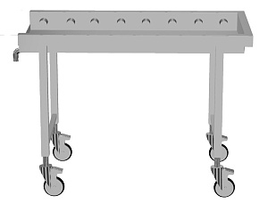 Electrolux Professional HSSRC12M Handling System für Spülmaschinen Fahrbare Rollenbahn, kurze Rollen (Code 863052)