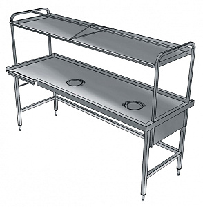 Electrolux Professional BHST2208R VORABRÄUMTISCH R>L 2200 MM X 800 MM (Code 865338)