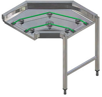 90° CURVE FOR CORD CONVEYOR (BASKETS) (Code 865055)