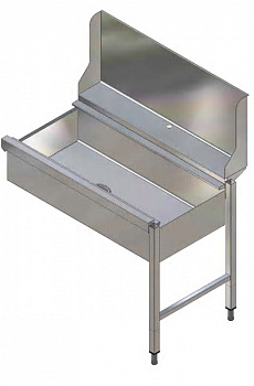 SLIDE CONVEYOR+DEEP BASIN+SPLASHB,1100MM (Code 865020)