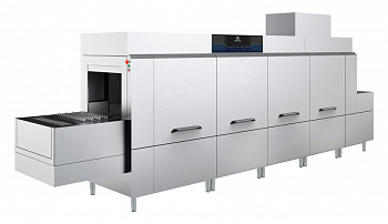 Warewashing Flight type dishwasher, 2 tanks, 6400 dishes/h, electric, 950mm loading, 1000mm unloading (Code 520713)