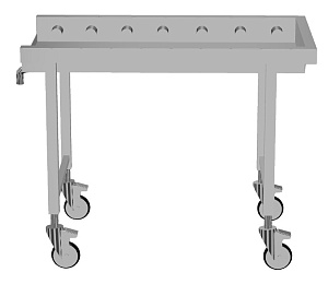 Electrolux Professional HSSRC11M Handling System für Spülmaschinen Fahrbare Rollenbahn, kurze Rollen (Code 865200)
