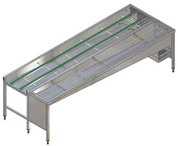 Electrolux Professional HSSA6RL AUTOM.STAPELTISCH,6 KÖRBE.,R>L,3150 MM (Code 865069)
