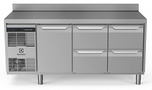 Electrolux Professional EH3H3ABB REFR.COUNTER 440LT 1DR 4DRAWER UPSTAND (Code 710046)