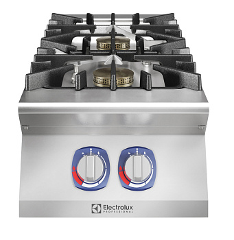 Electrolux Professional E9AAQAAOMC Modulare Großküchengeräteserie 900XP 2-Brenner EcoFlame (je 10 kW) Gas-Kochfeld (Code 391640)