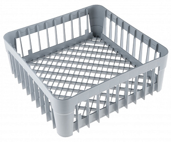 SQUARE BASKET W/ANG GLASSES 400X400X150 (Code 867067)